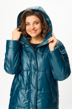 Пальто ANASTASIA MAK 1026 морская_волна - фото 4