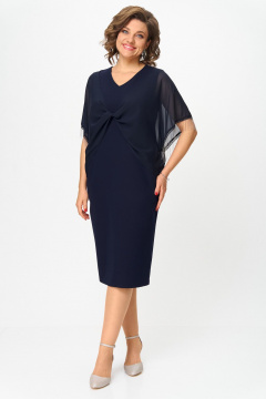 Платье ANASTASIA MAK 1293 темно-синий - фото 1