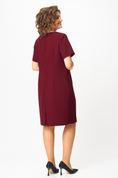 Жакет, платье Zlata 4460 бордовый_цветы - фото 3