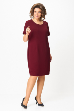 Жакет, платье Zlata 4460 бордовый_цветы - фото 2