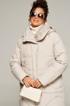 Пальто Beautiful&Free 8012 кремовый - фото 4