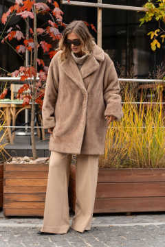 Пальто женское из искусственного меха SILVERSPICE S-2532 норка SILVERSPICE S-2532 норка - фото 4