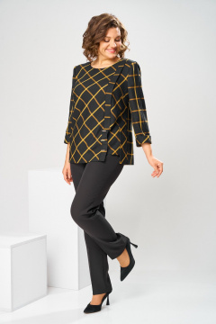 Блуза, брюки Romanovich Style 2-1269 горчица/черный - фото 3