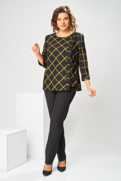 Блуза, брюки Romanovich Style 2-1269 горчица/черный - фото 2
