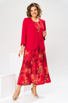 Жакет, платье Romanovich Style 3-2800Д красный - фото 2