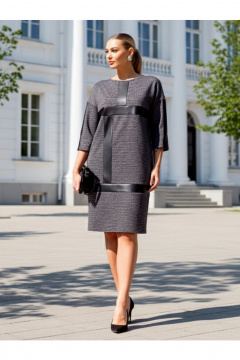 Платье Erika 1260-3 серый - фото 2