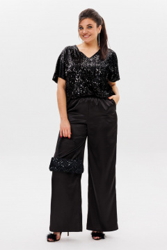 Брюки Anelli 1737 блеск_ночи - фото 1