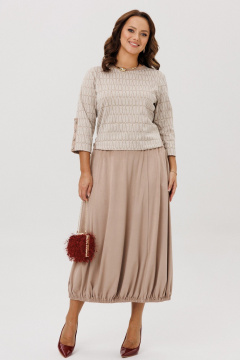 Джемпер, юбка Mubliz 293 бежевый_соты - фото 2