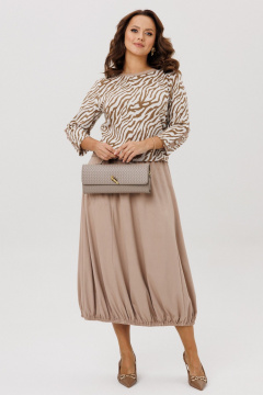 Джемпер, юбка Mubliz 293 бежевый_зебра - фото 3