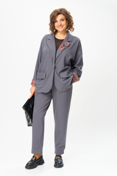 Брюки, жакет Michel chic 1441 грей - фото 2