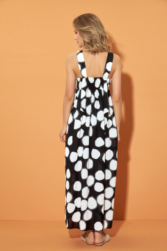 Летнее платье на бретелях из легкой костюмно-плательной ткани DILIA 0494 круги - фото 3