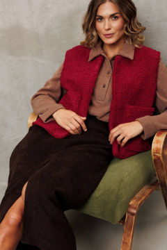 Жилет Gizart 15408/1 бордовый - фото 4