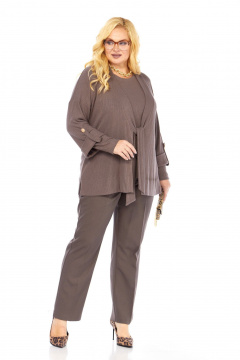 Джемпер, лонгслив Элль-стиль 2418 кофе - фото 4