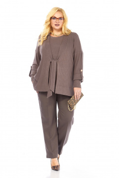 Джемпер, лонгслив Элль-стиль 2418 кофе - фото 3