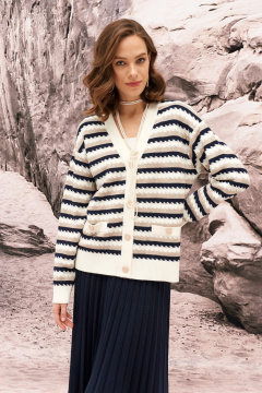 Жакет Barbara Geratti С4743BG белый/т. синий - фото 1