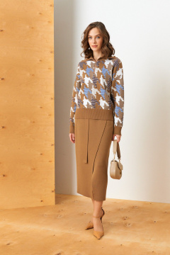 Джемпер Barbara Geratti С4837BG карамель/голубой - фото 2