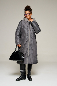 Пальто Beautiful&Free 8017 графит - фото 2