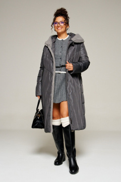 Пальто Beautiful&Free 8017 графит - фото 4