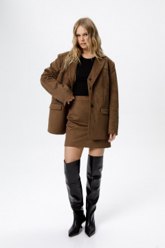 Жакет, юбка PiRS 6306 коричневый - фото 3