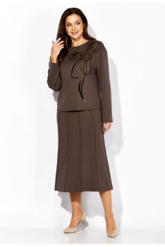 Джемпер, юбка TAiER 1409 капучино - фото 3