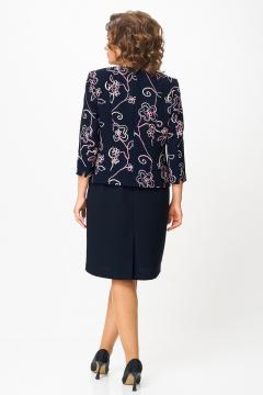 Жакет, платье Zlata 4460 синий_цветы - фото 5