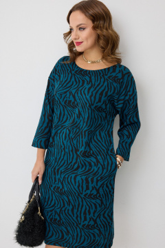 Платье Твой имидж 2273 бирюза_принт - фото 4