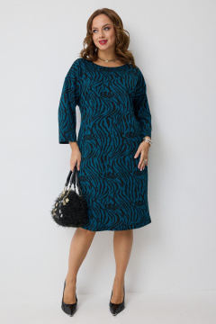 Платье Твой имидж 2273 бирюза_принт - фото 2