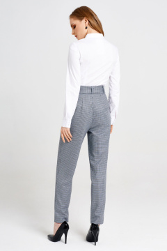 Летние прямые брюк из поливискозной ткани с заужением Панда 35560z серо-голубой - фото 2