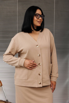 Кардиган, юбка Anastasia 1195.2 песочный - фото 5