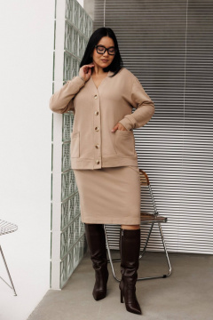 Кардиган, юбка Anastasia 1195.2 песочный - фото 1