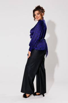 Блуза Anelli 1735 индиго_лео - фото 4