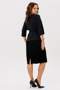 Блуза, юбка TVIN 7886 черный - фото 5