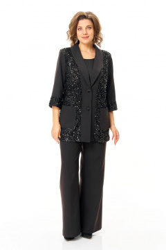 Брюки, жакет, топ VI ORO VR-1238 черный - фото 4