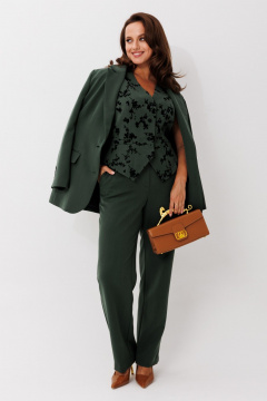 Брюки, жакет, жилет Mislana 1263 зеленый - фото 1