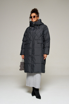 Пальто Beautiful&Free 8016 черный - фото 2