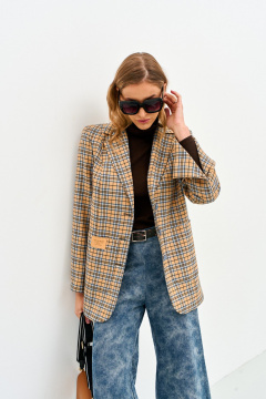 Жакет Mars design 1069 клетка_горчичная - фото 1