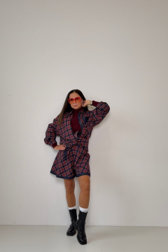 Блуза Mars design 1081 клетка_сине_красная - фото 5