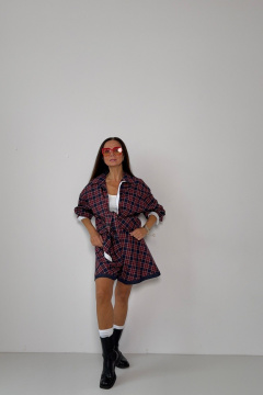 Блуза Mars design 1081 клетка_сине_красная - фото 4