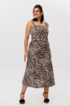 Топ, юбка Anelli 1753 леопардовый_шик - фото 1