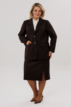 Жакет, юбка OVERYOU М226/1 шоколадный - фото 2