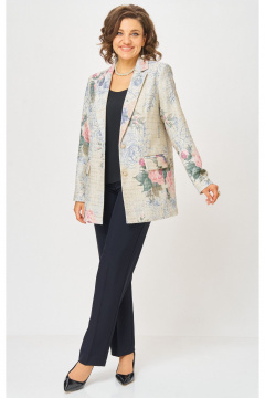 Жакет БелЭльСтиль 762-3_24_22 молочный твид - фото 5