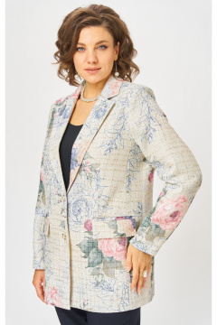 Жакет БелЭльСтиль 762-3_24_22 молочный твид - фото 3