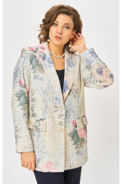 Жакет БелЭльСтиль 762-3_24_22 молочный твид - фото 2