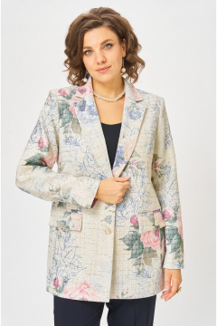 Жакет БелЭльСтиль 762-3_24_22 молочный твид - фото 1