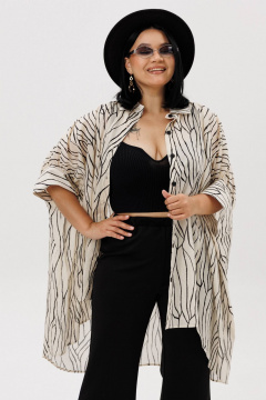 Блуза, брюки Anastasia 1260.2 молочный/черный - фото 3