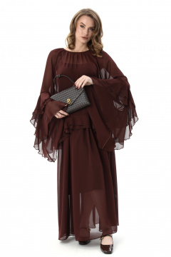 Блуза NikVa 1000-3 шоколад - фото 1