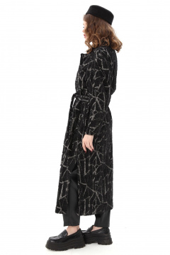 Кардиган NikVa 1004-1 чёрная геометрия - фото 5