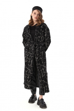 Кардиган NikVa 1004-1 чёрная геометрия - фото 4