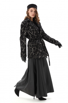 Кардиган, юбка NikVa 1005-1 чёрная геометрия и чёрный - фото 4