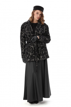 Кардиган, юбка NikVa 1005-1 чёрная геометрия и чёрный - фото 3